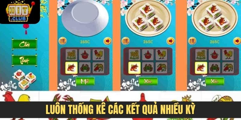 Luôn thống kê các kết quả nhiều kỳ